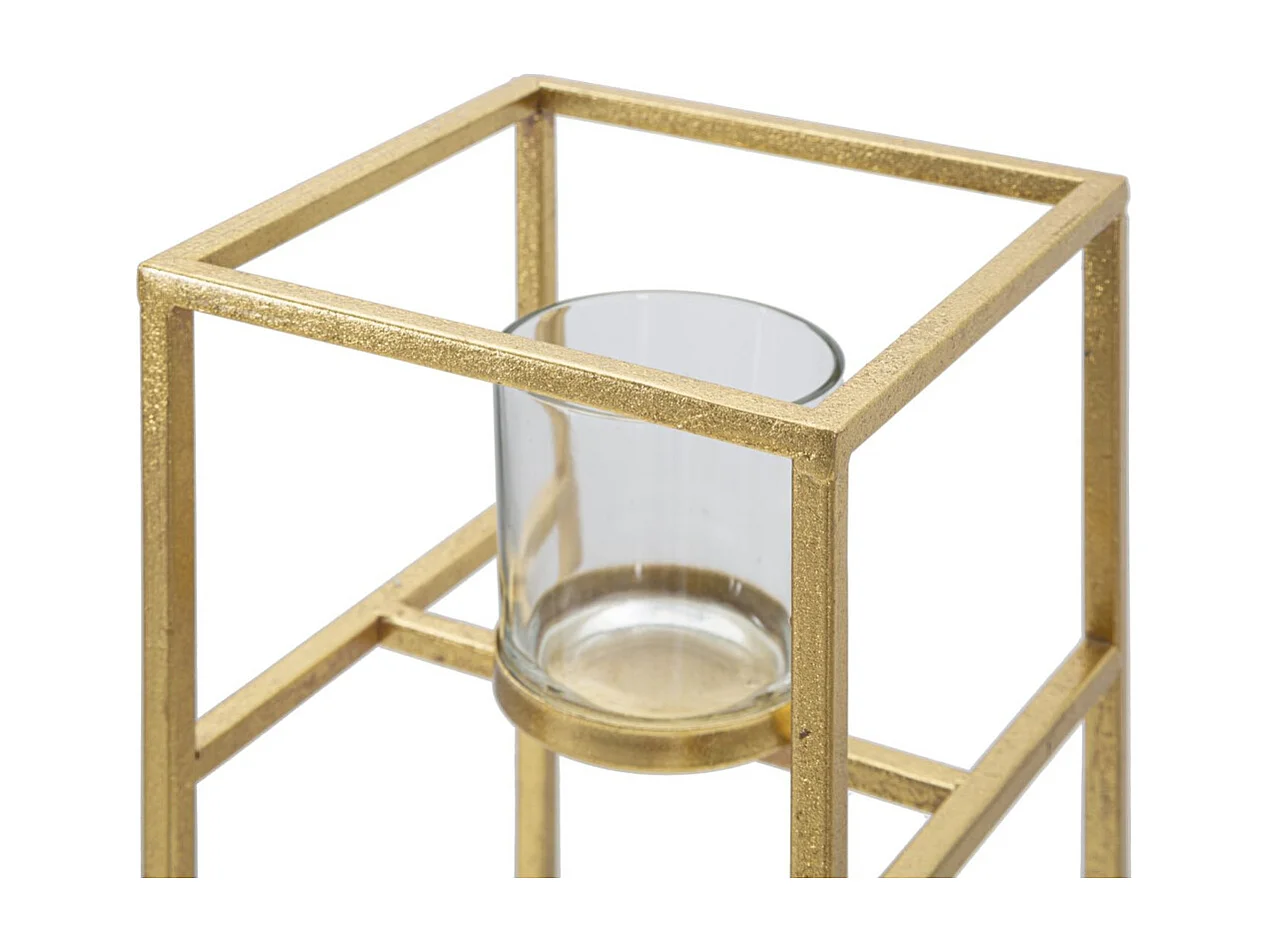Bougeoir MF347, Or, 15x15x35 cm, Seven Design