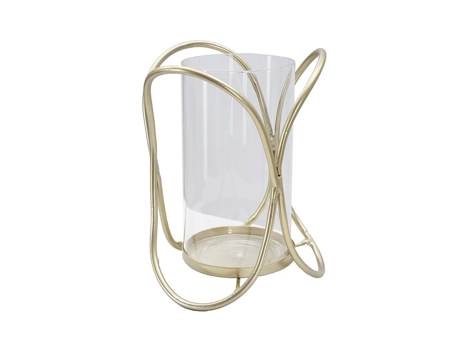 Portacandela MF350, Oro, 16x16x21,5 cm, Epikasa