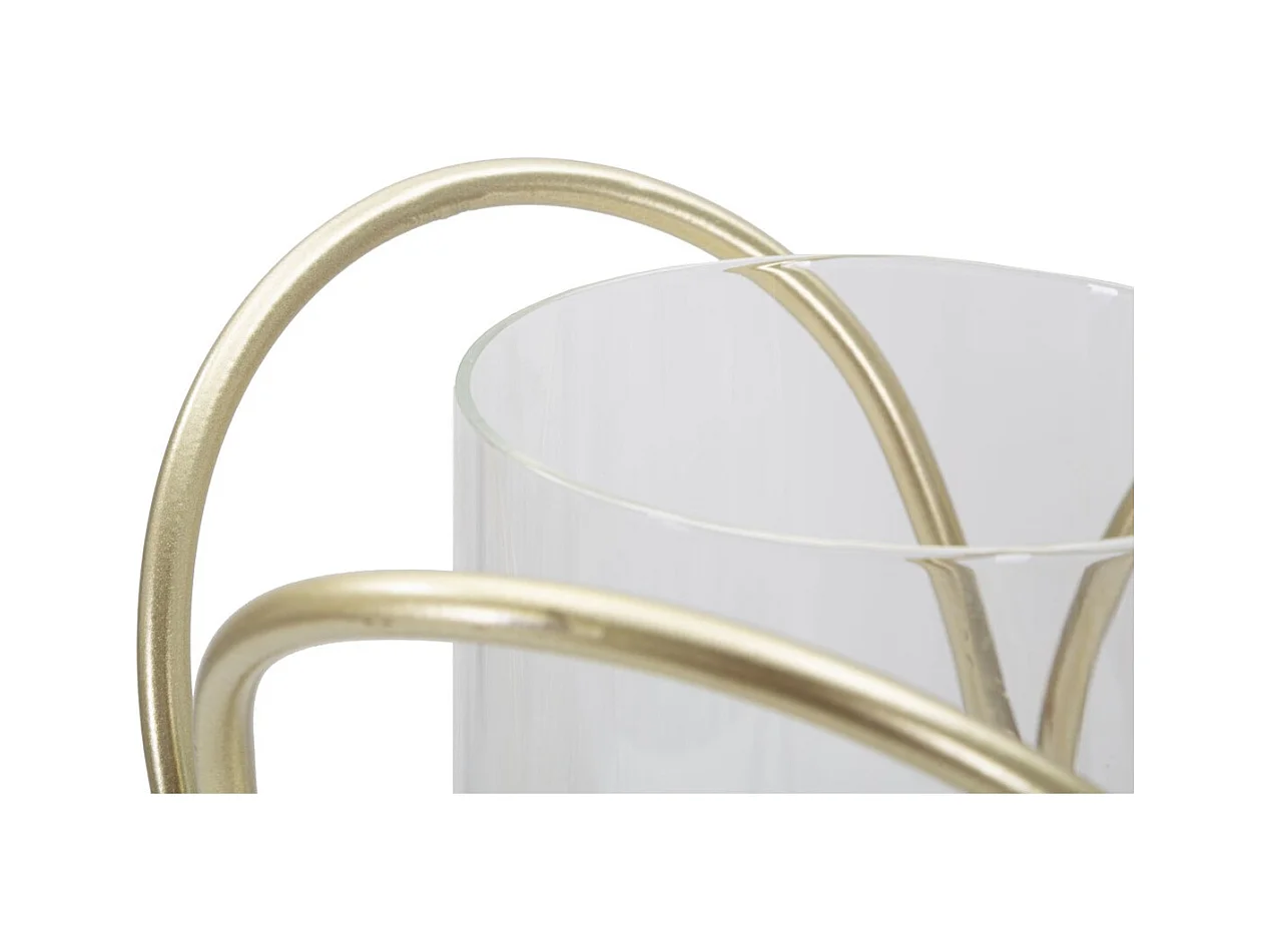 Portacandela MF350, Oro, 16x16x21,5 cm, Epikasa