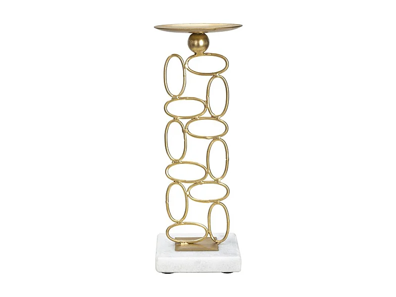 Świecznik MF342, Złoto, 10x10x27 cm, Epikasa