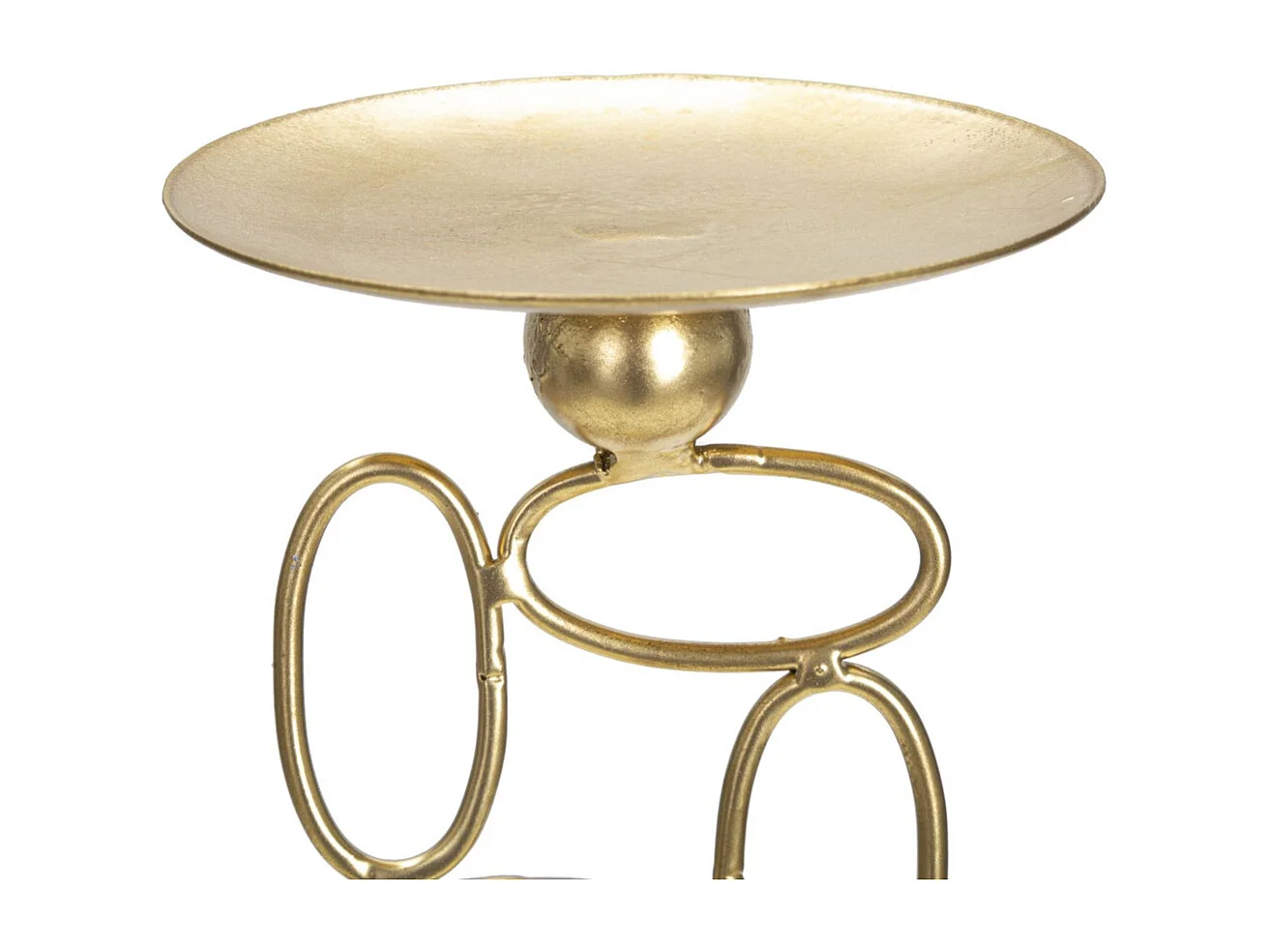 Suporte de Velas MF342, Ouro, 10x10x27 cm, Seven Design