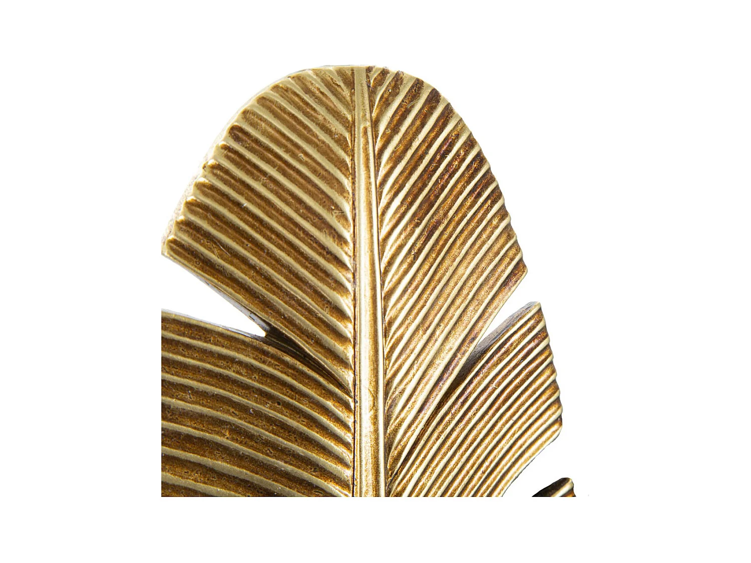 Bougeoir Feuille 2, Or, 12,8x8,9x31,2 cm, Epikasa