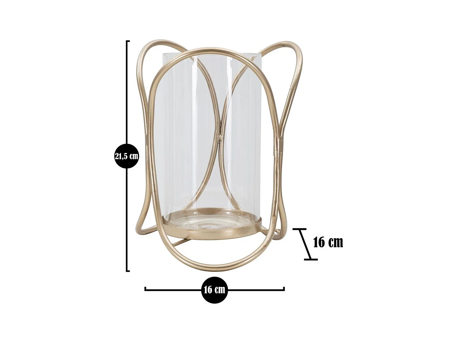 Suporte de Velas MF349, Castanho, 16x16x21,5 cm, Epikasa