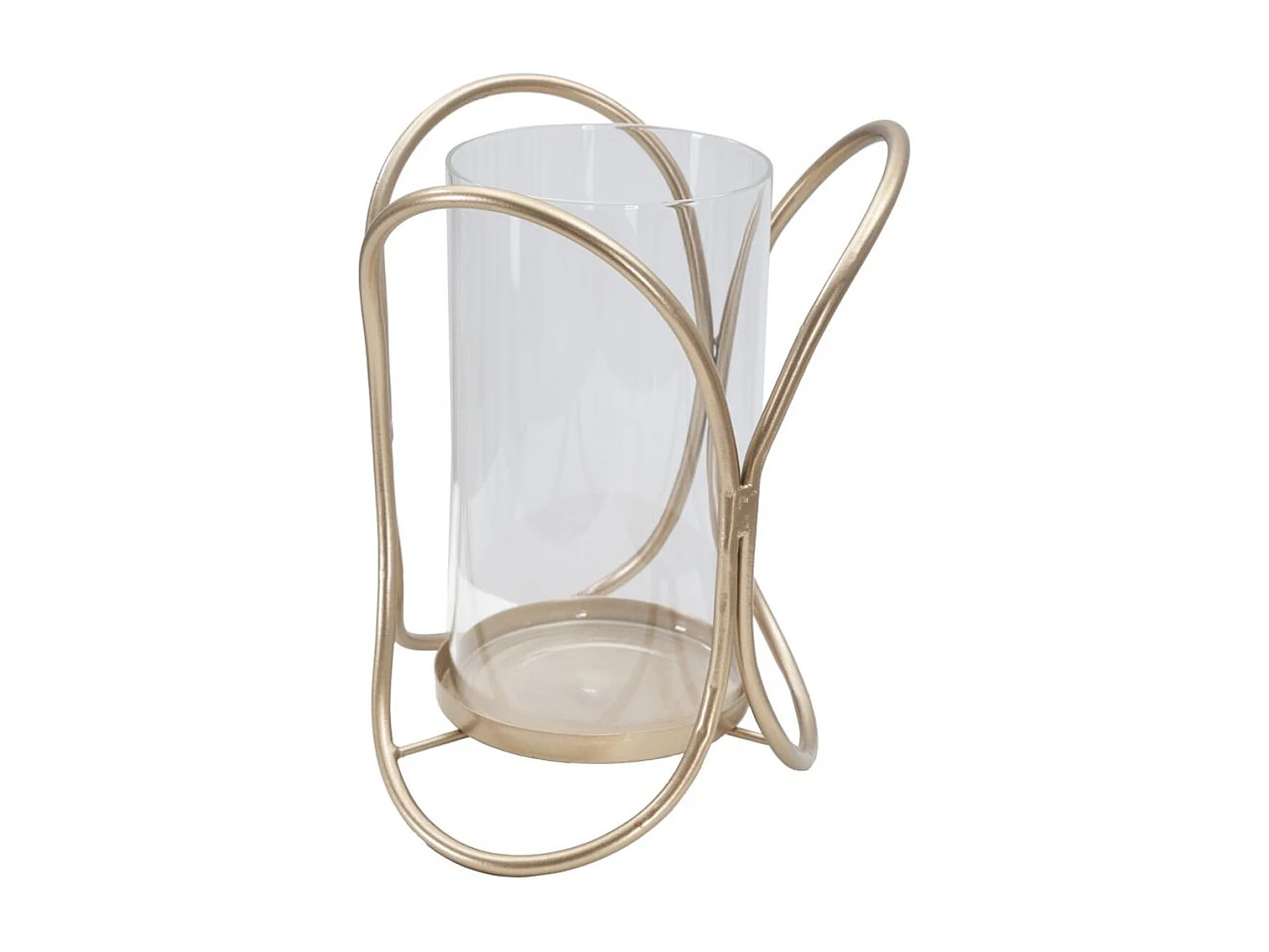 Bougeoir MF349, Marron, 16x16x21,5 cm, Seven Design