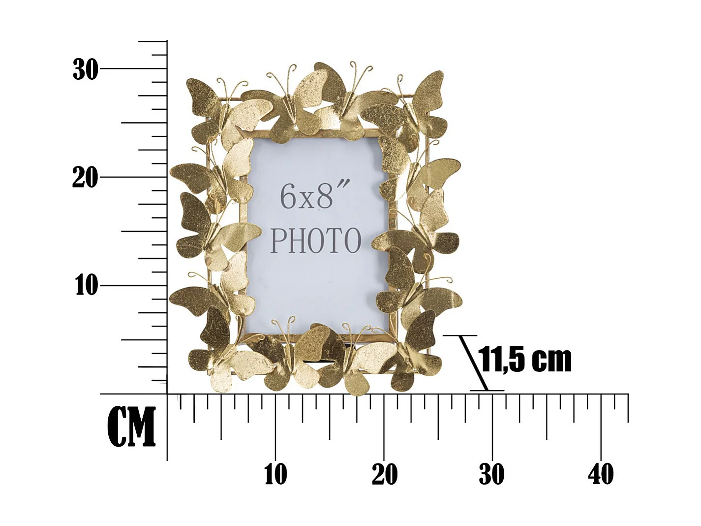 Fotolijst Vlinder 24, Goud, 28x11,5x30,5 cm, Seven Design