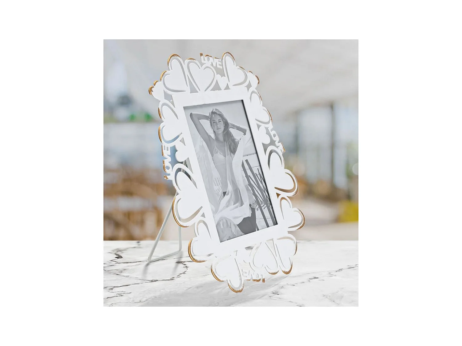 Moldura para Fotografias Olistic 4, Branco, 25x14,5x27,7 cm, Epikasa