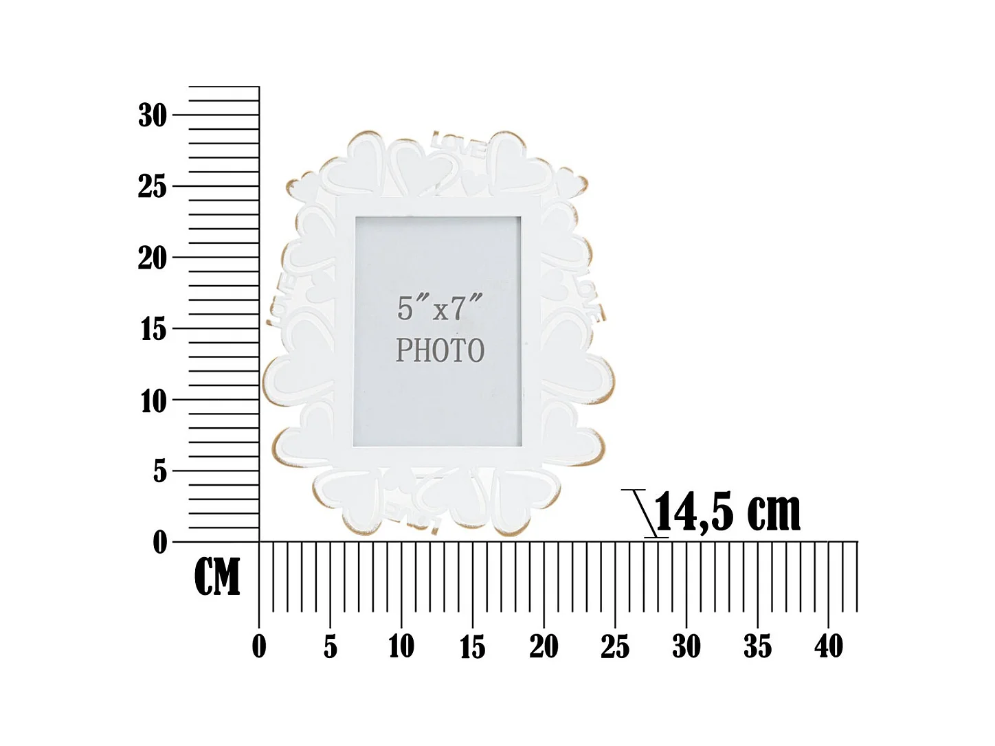 Moldura para Fotografias Olistic 4, Branco, 25x14,5x27,7 cm, Epikasa