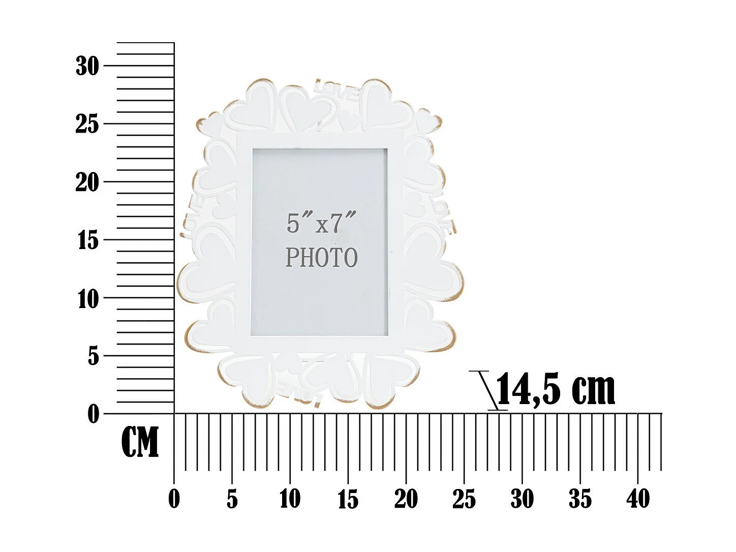 Fotolijst Olistic 4, Wit, 25x14,5x27,7 cm, Seven Design