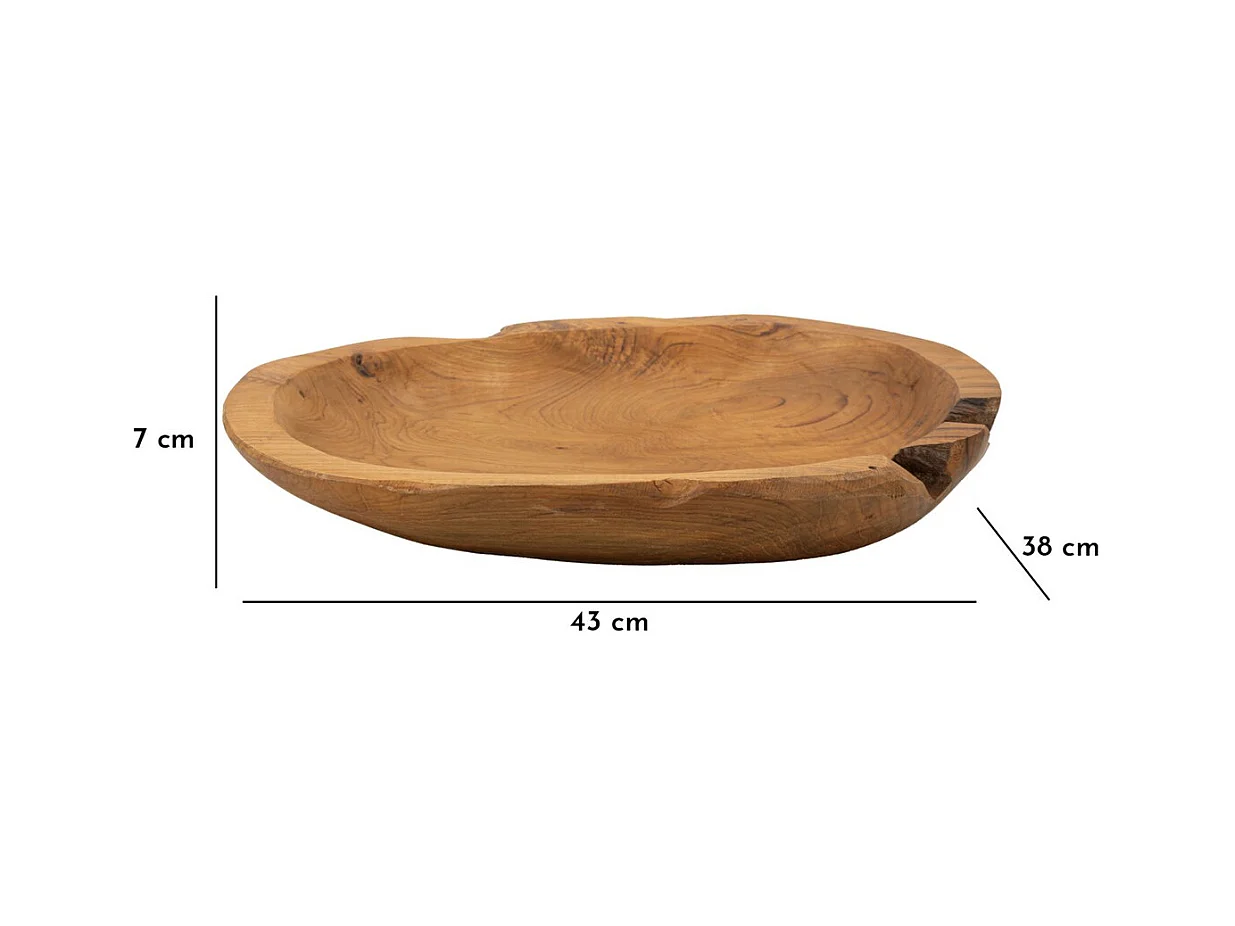 Dienblad Natura 18, Bruin, 43x38x7 cm, Epikasa