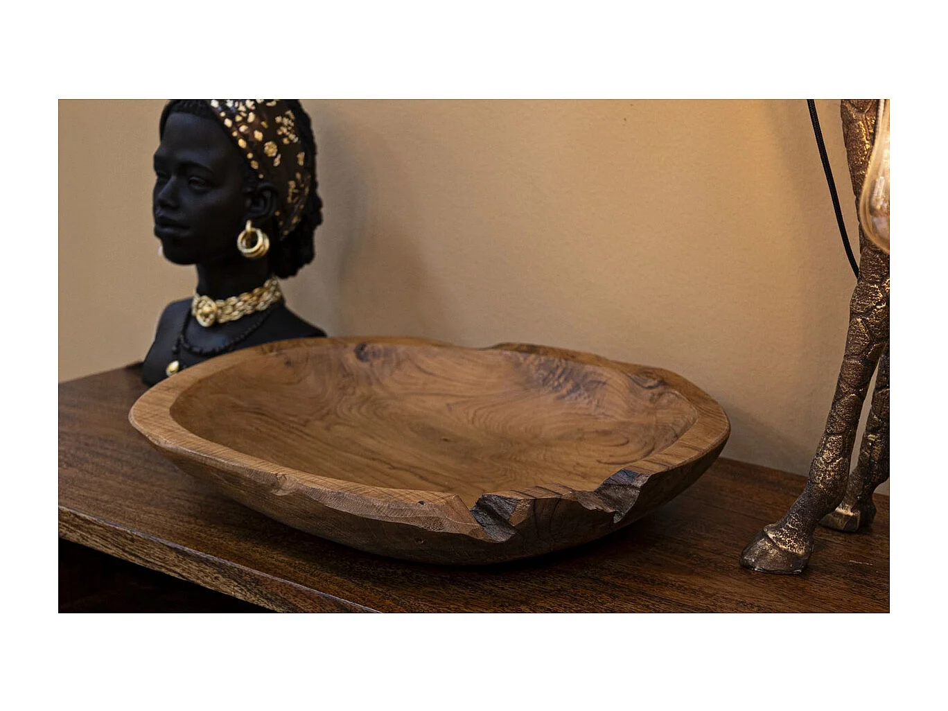 Plateau Natura 18, Marron, 43x38x7 cm, Seven Design