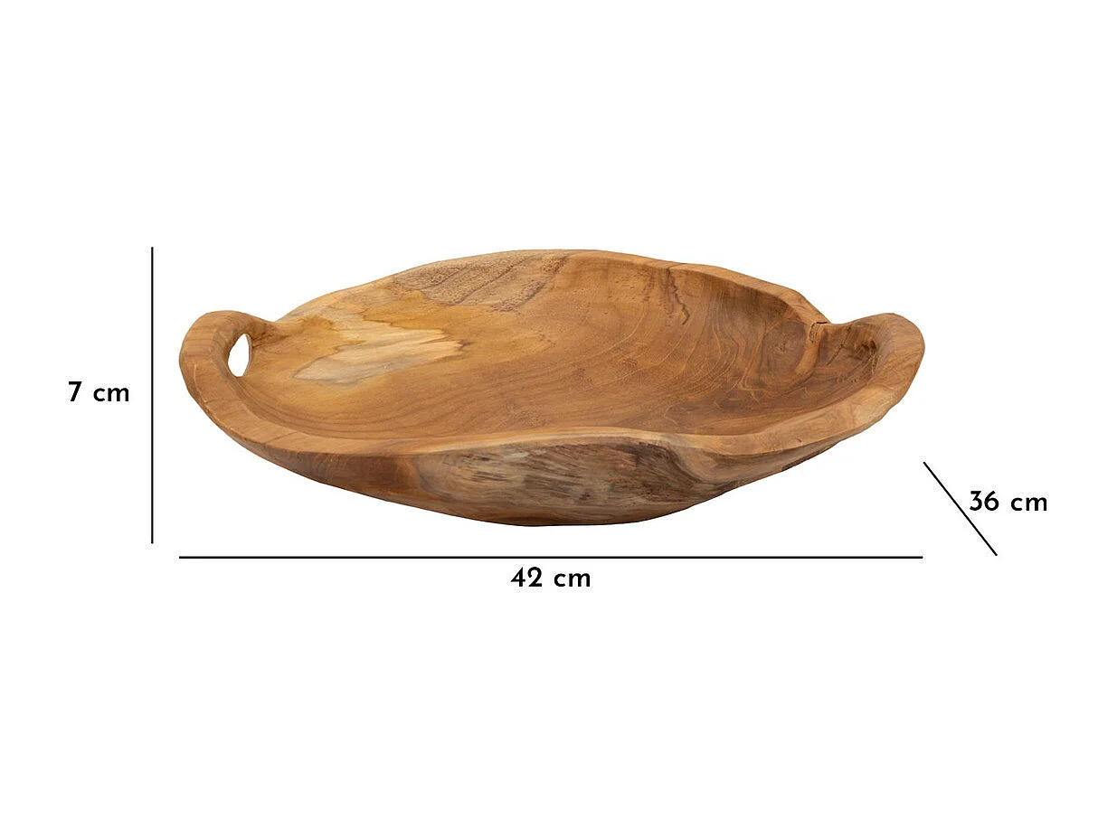 Dienblad Natura 19, Bruin, 42x36x7 cm, Epikasa