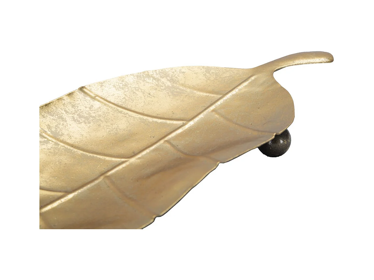 Plateau Feuille 6, Or, 38x3x11 cm, Seven Design