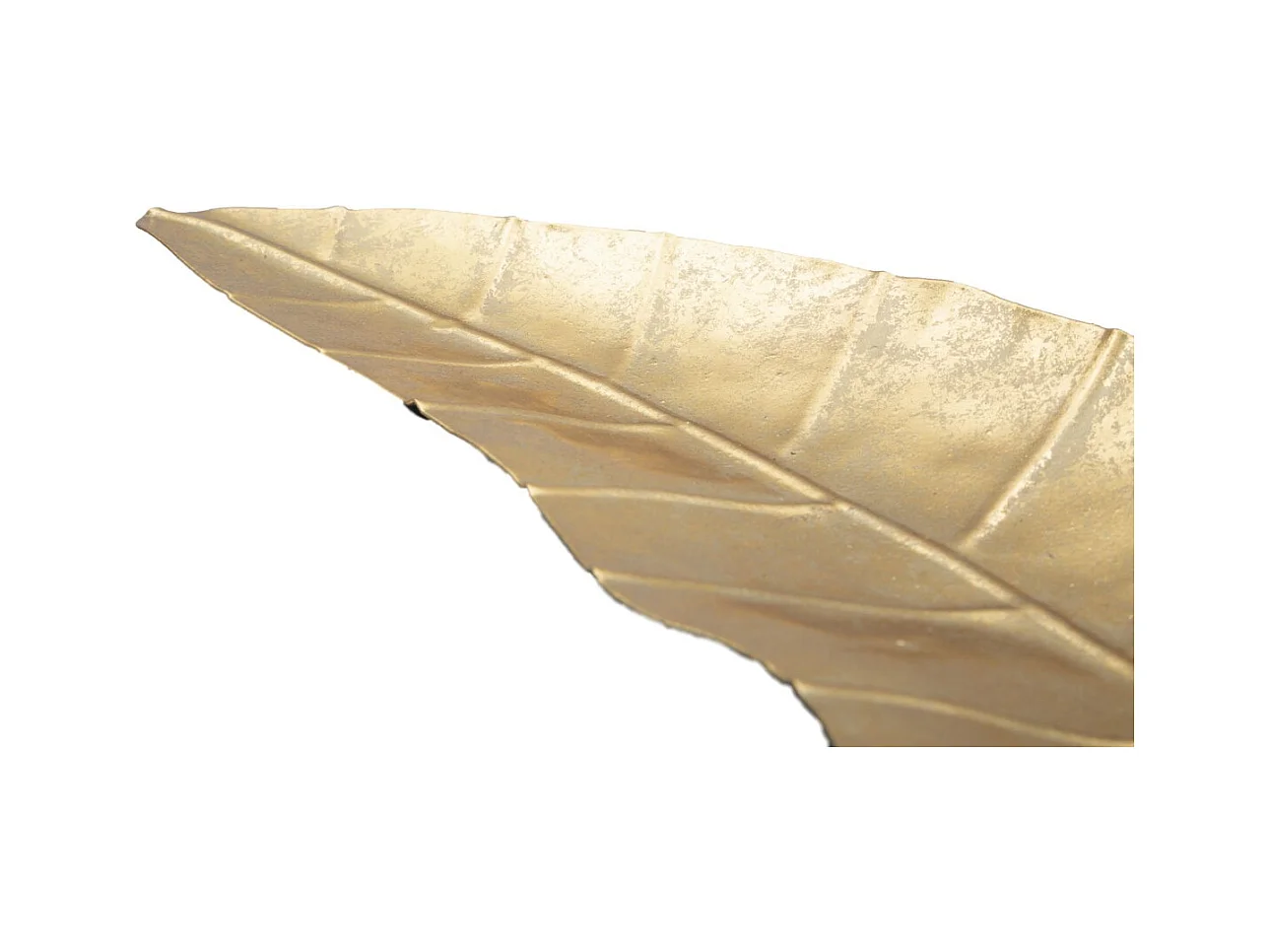 Plateau Feuille 6, Or, 38x3x11 cm, Seven Design