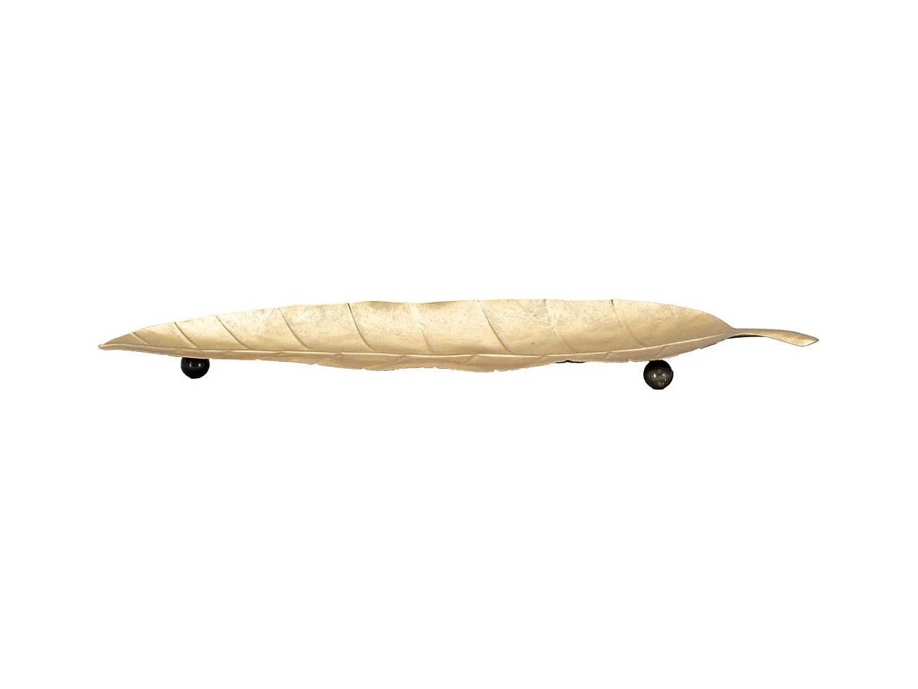 Plateau Feuille 6, Or, 38x3x11 cm, Epikasa