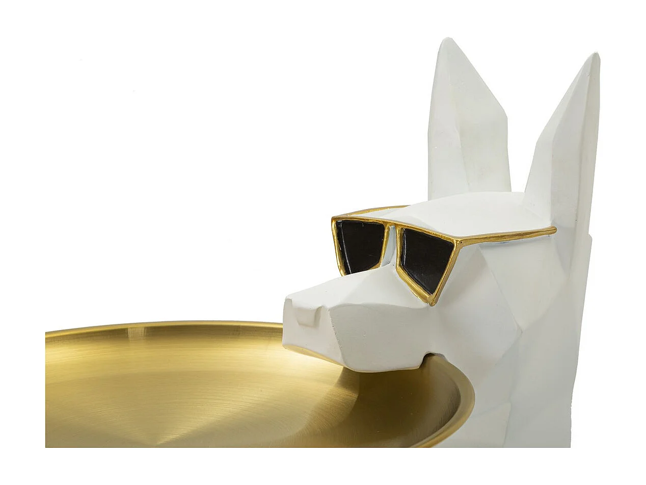 Plateau Chien 16, Blanc, 27x51x74 cm, Seven Design