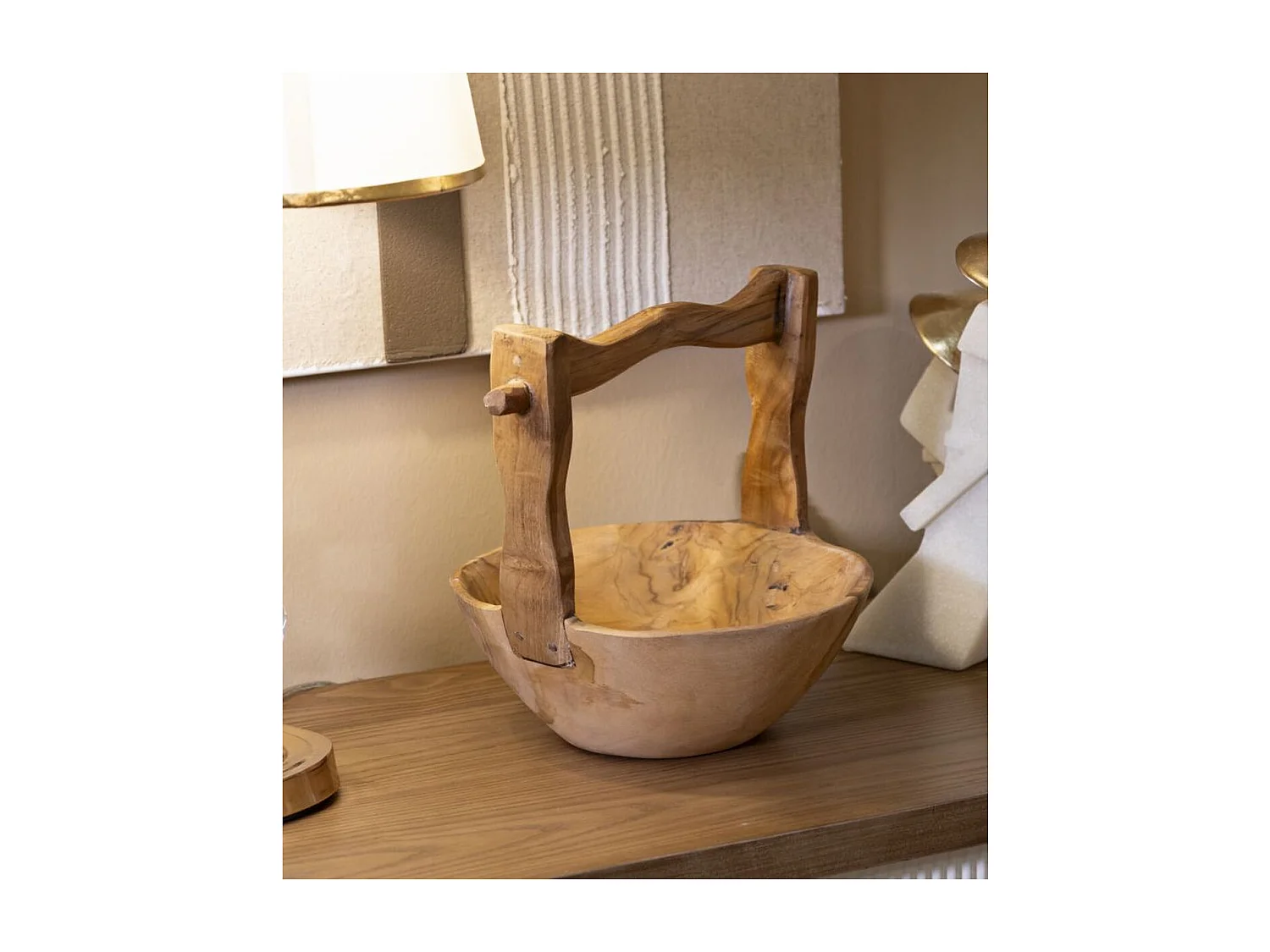 Plateau Natura 25, Marron, 32x25x27 cm, Seven Design