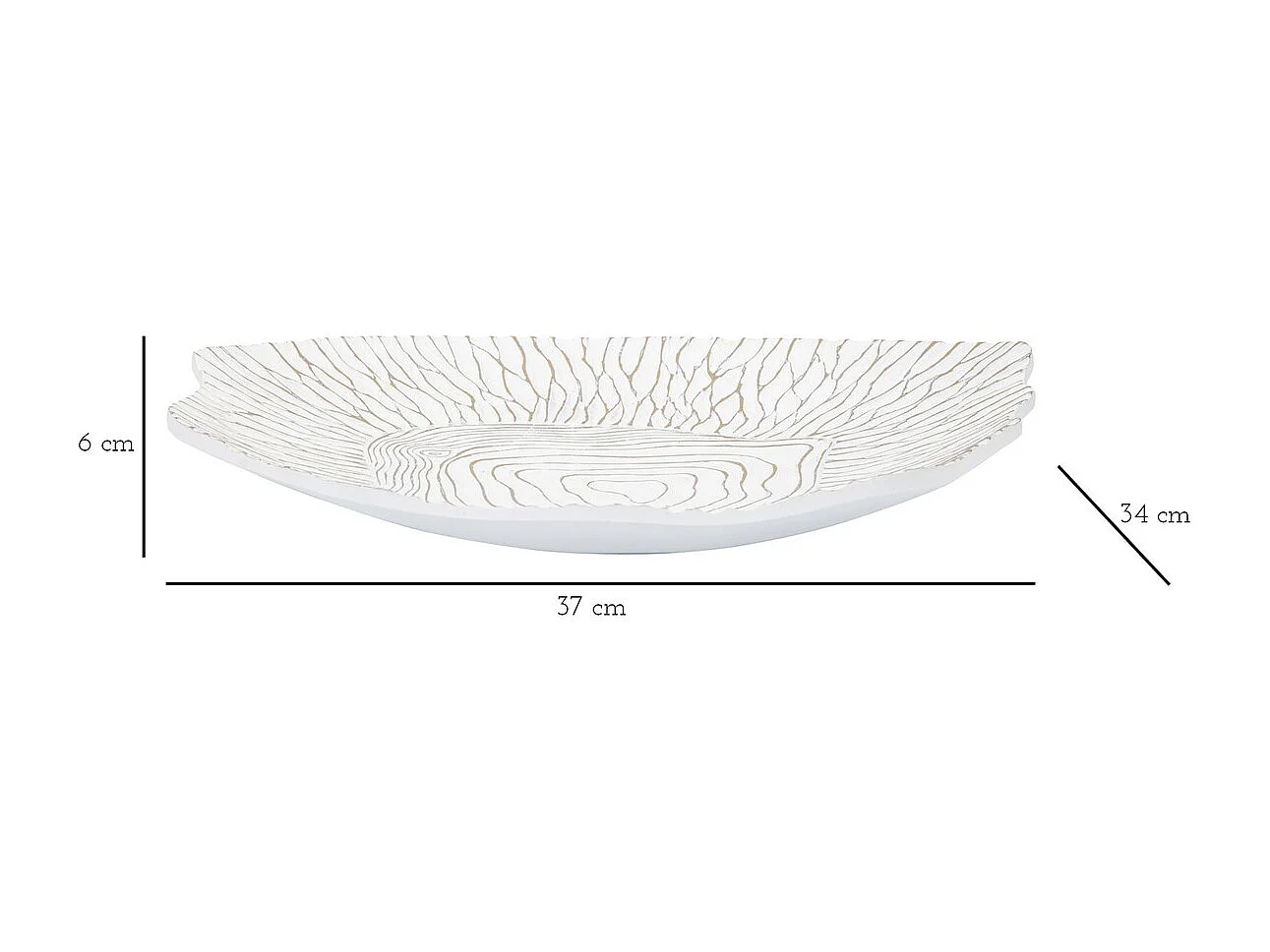 Plateau MF691, Blanc, 37x34x6 cm, Seven Design