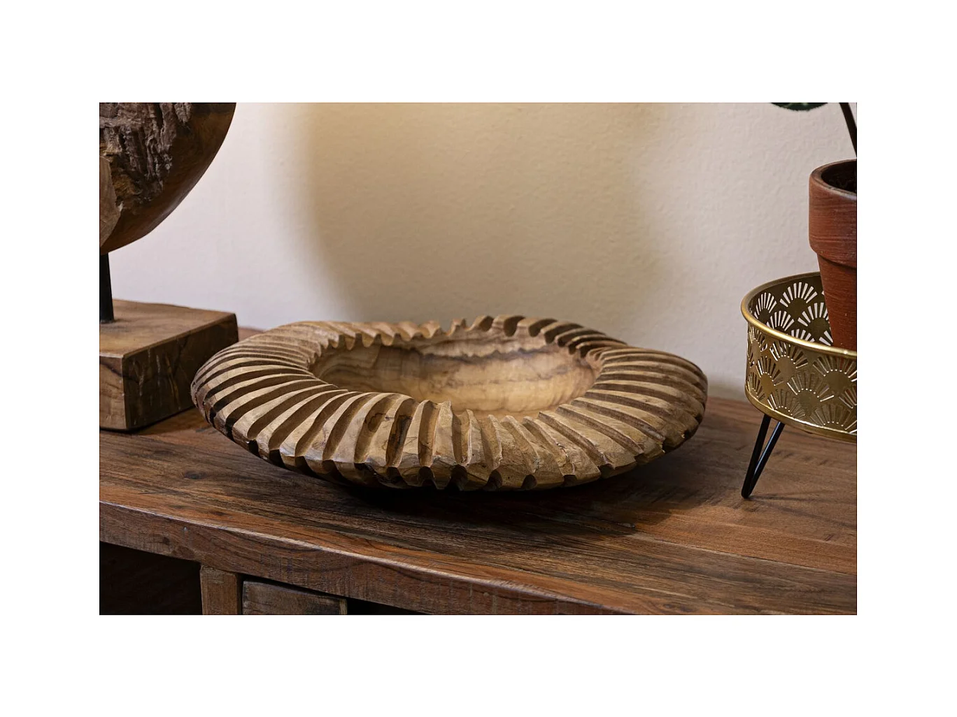 Bandeja Natura 20, Marrón, 35x35x7 cm, Epikasa