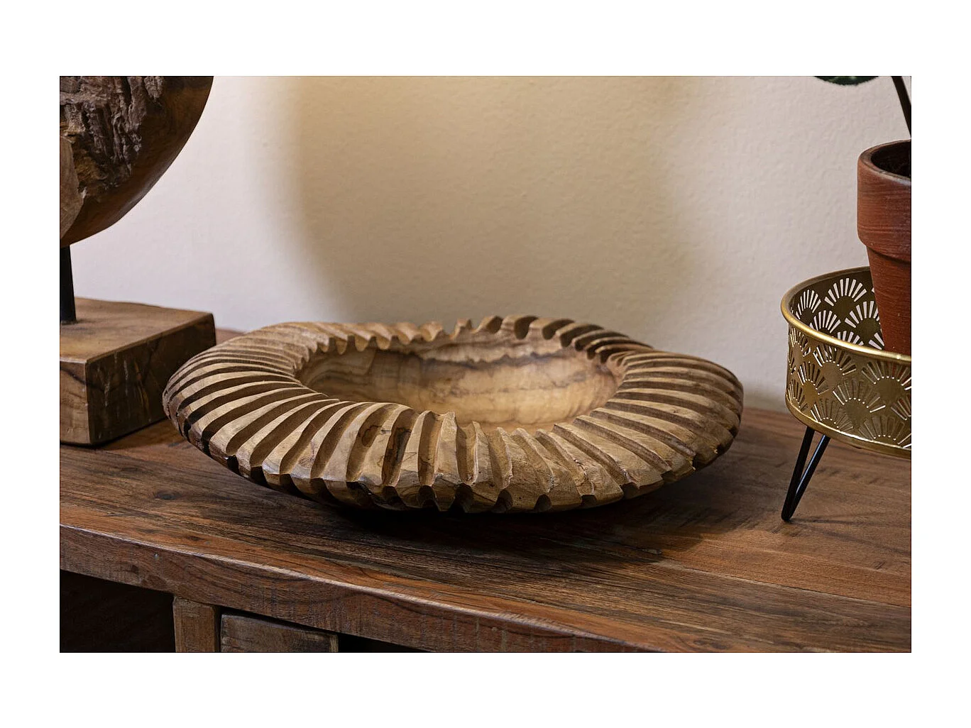 Dienblad Natura 20, Bruin, 35x35x7 cm, Epikasa