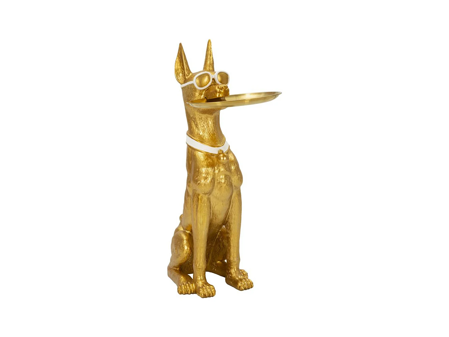 Plateau Chien 17, Or, 27x51x74 cm, Epikasa