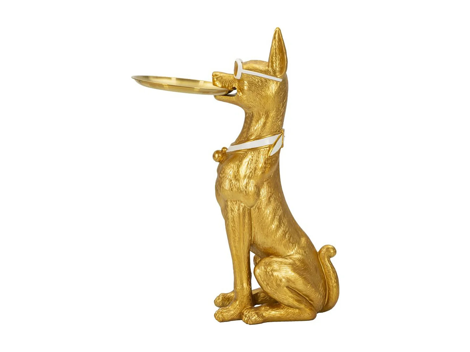 Bandeja Perro 17, Oro, 27x51x74 cm, Seven Design