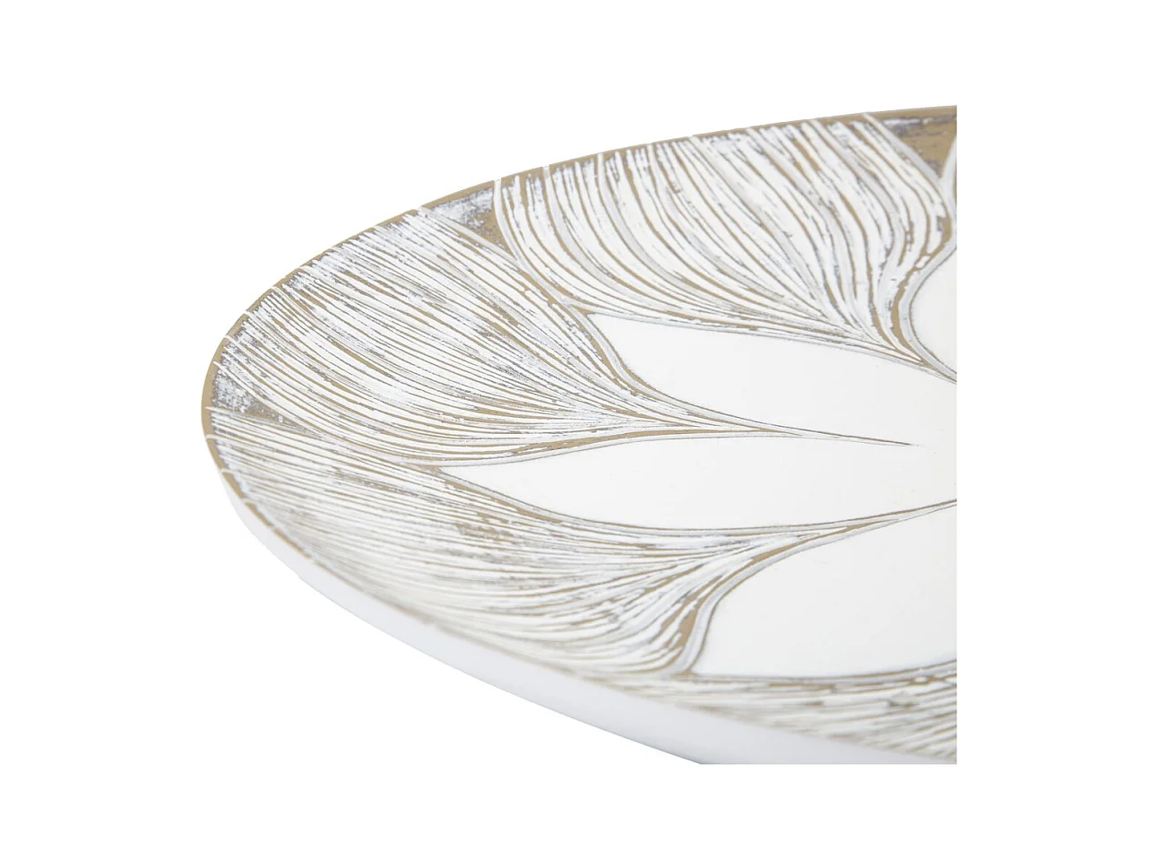 Plateau Fleur 3, Blanc, 35,5x35,5x4,4 cm, Epikasa