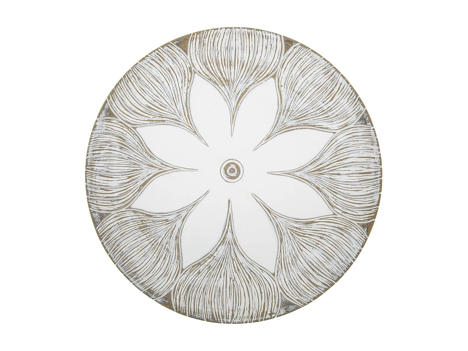 Plateau Fleur 3, Blanc, 35,5x35,5x4,4 cm, Seven Design