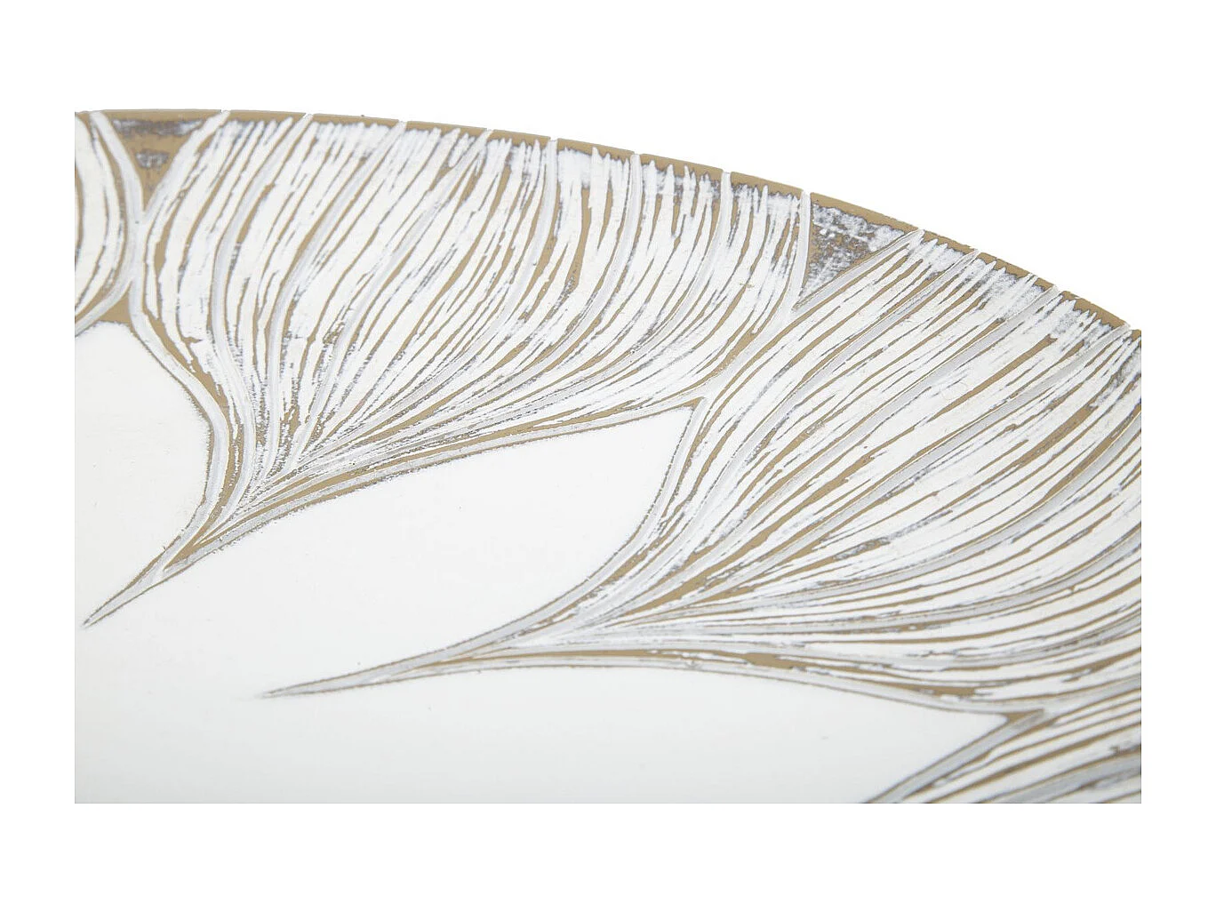 Plateau Fleur 3, Blanc, 35,5x35,5x4,4 cm, Seven Design