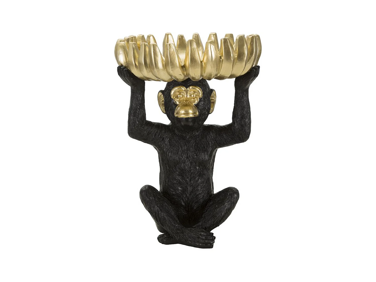 Plateau Singe 10, Noir, 23x23x31,5 cm, Epikasa