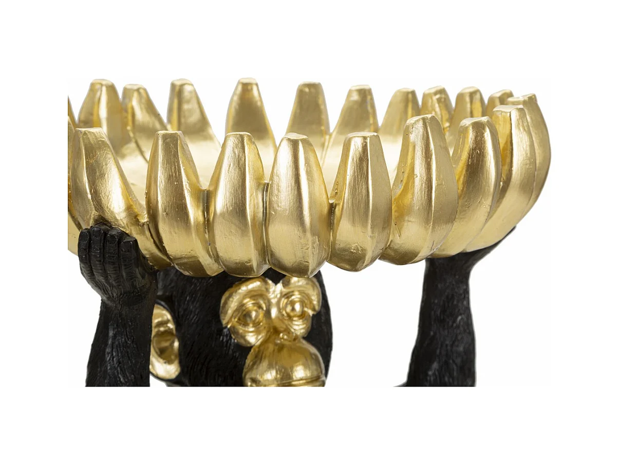 Plateau Singe 10, Noir, 23x23x31,5 cm, Epikasa