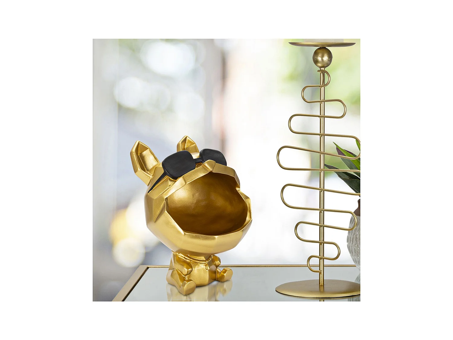 Tabuleiro MF694, Ouro, 17x17x23,5 cm, Epikasa