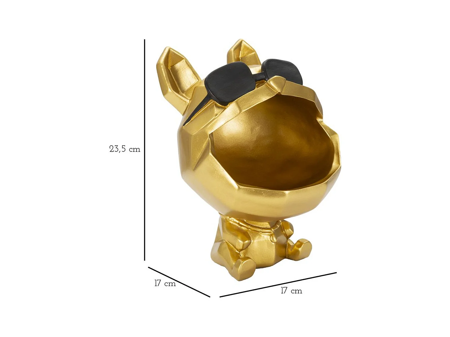 Dienblad MF694, Goud, 17x17x23,5 cm, Epikasa