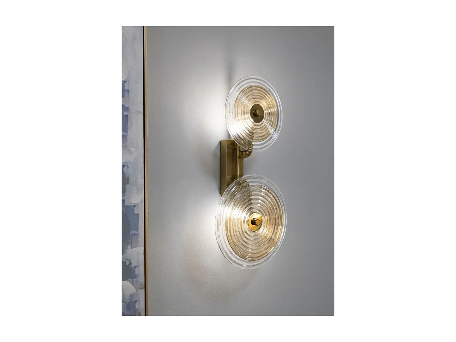 Lámpara de Pared MF60, Oro, 25x10x52 cm, Seven Design