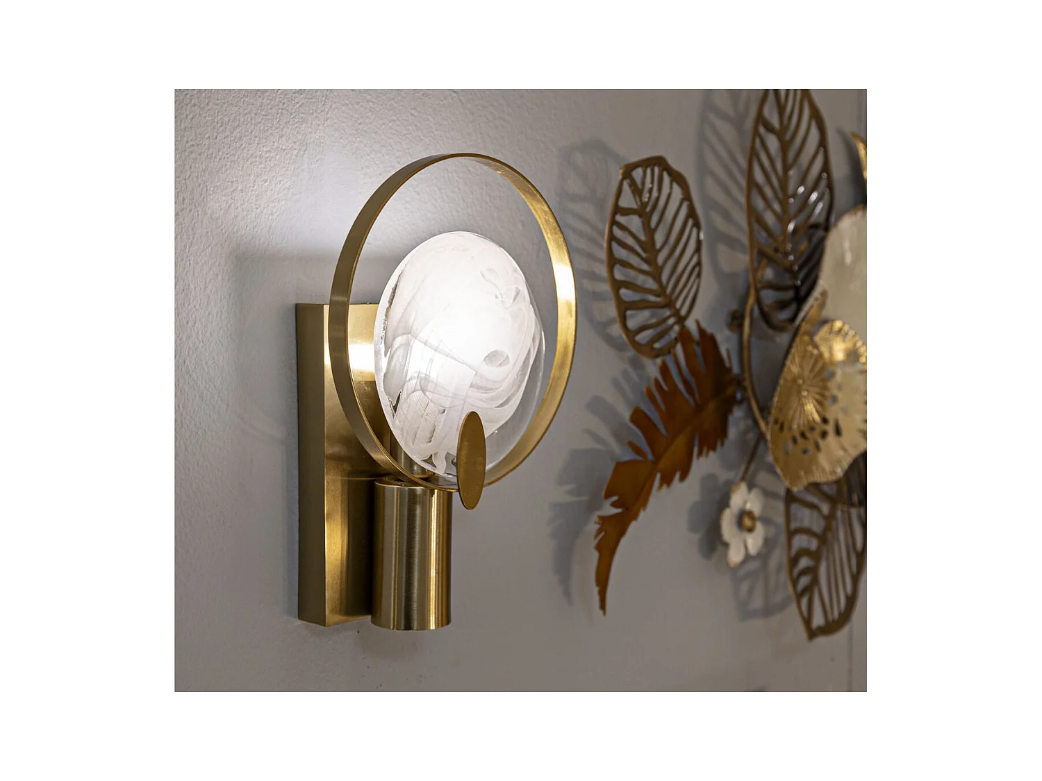 Lampa ścienna MF73, Złoto, 20x10x29 cm, Epikasa