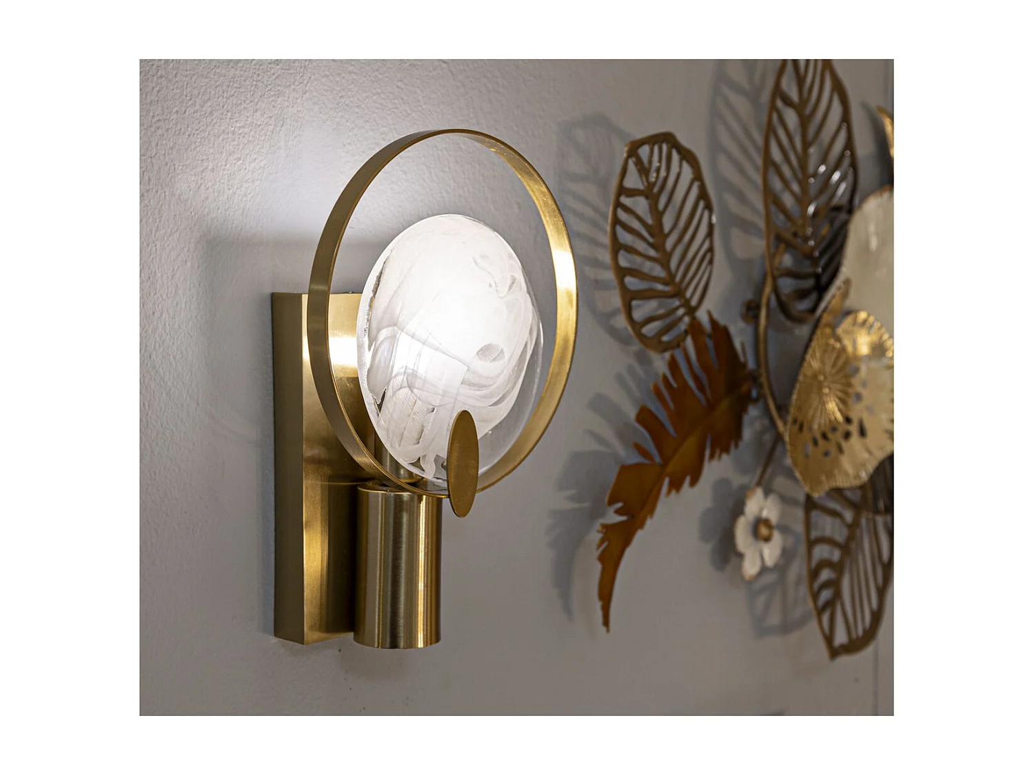 Lampa ścienna MF73, Złoto, 20x10x29 cm, Seven Design