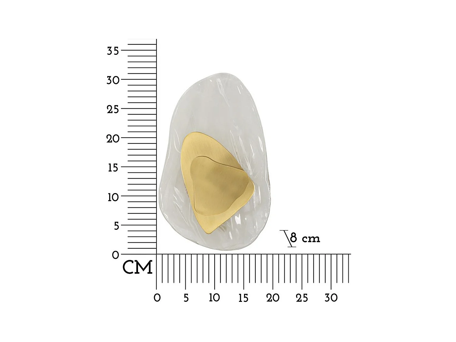 Lampa ścienna MF61, Złoto, 21x8x31 cm, Epikasa