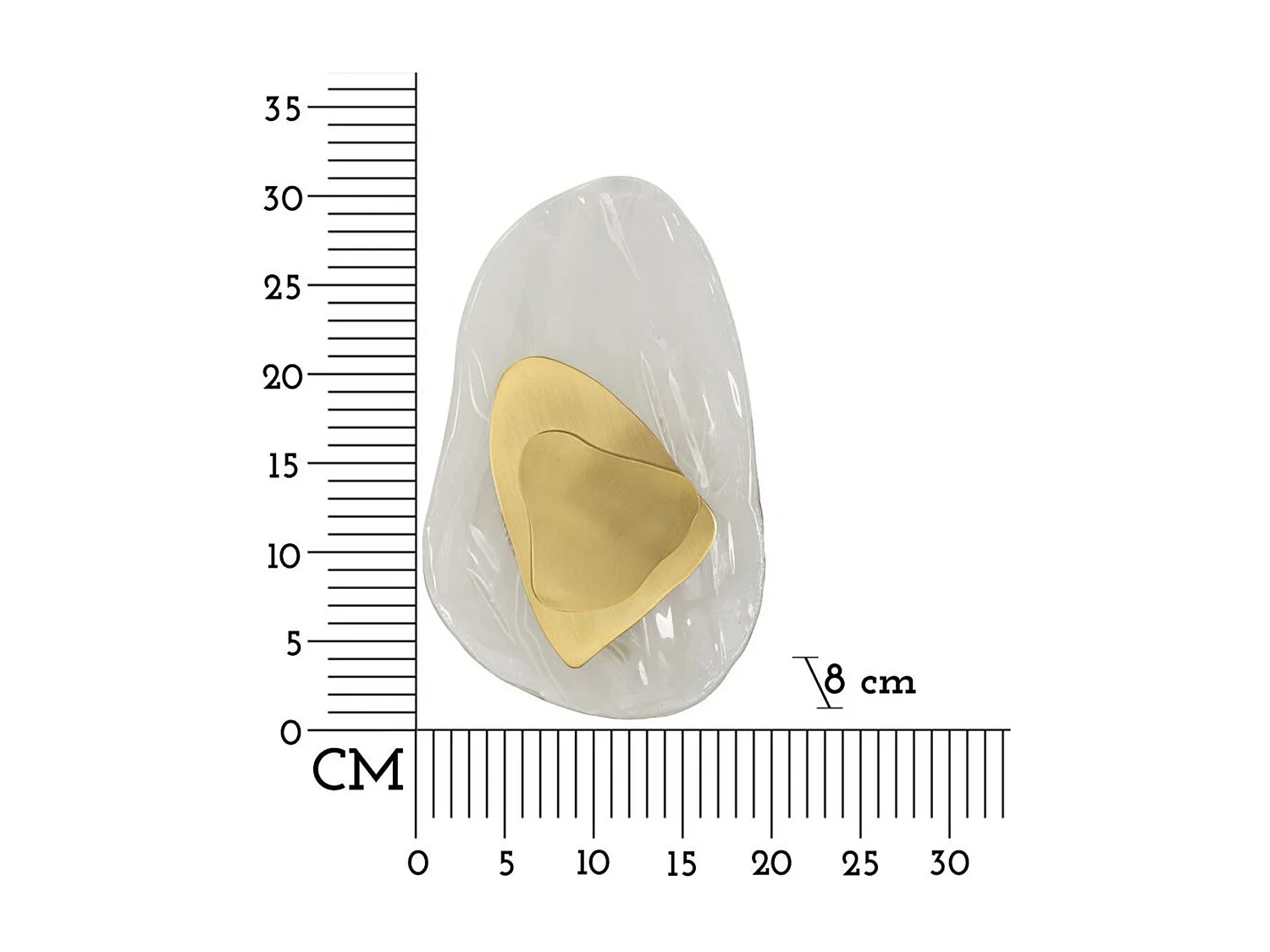 Lampa ścienna MF61, Złoto, 21x8x31 cm, Seven Design