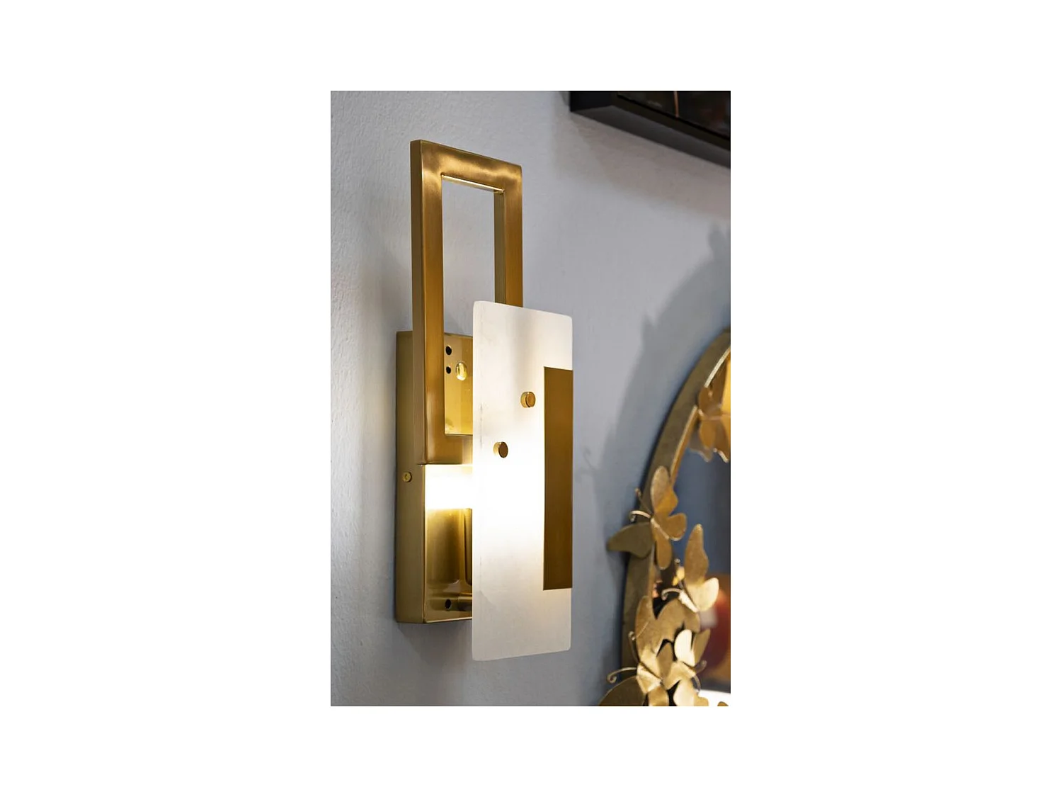 Lampa ścienna MF65, Złoto, 15x8x33 cm, Epikasa