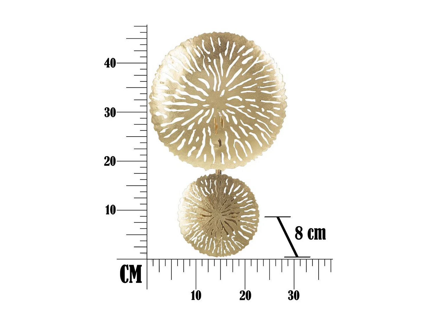 Candeeiro de Parede MF48, Ouro, 28,5x8x46 cm, Seven Design