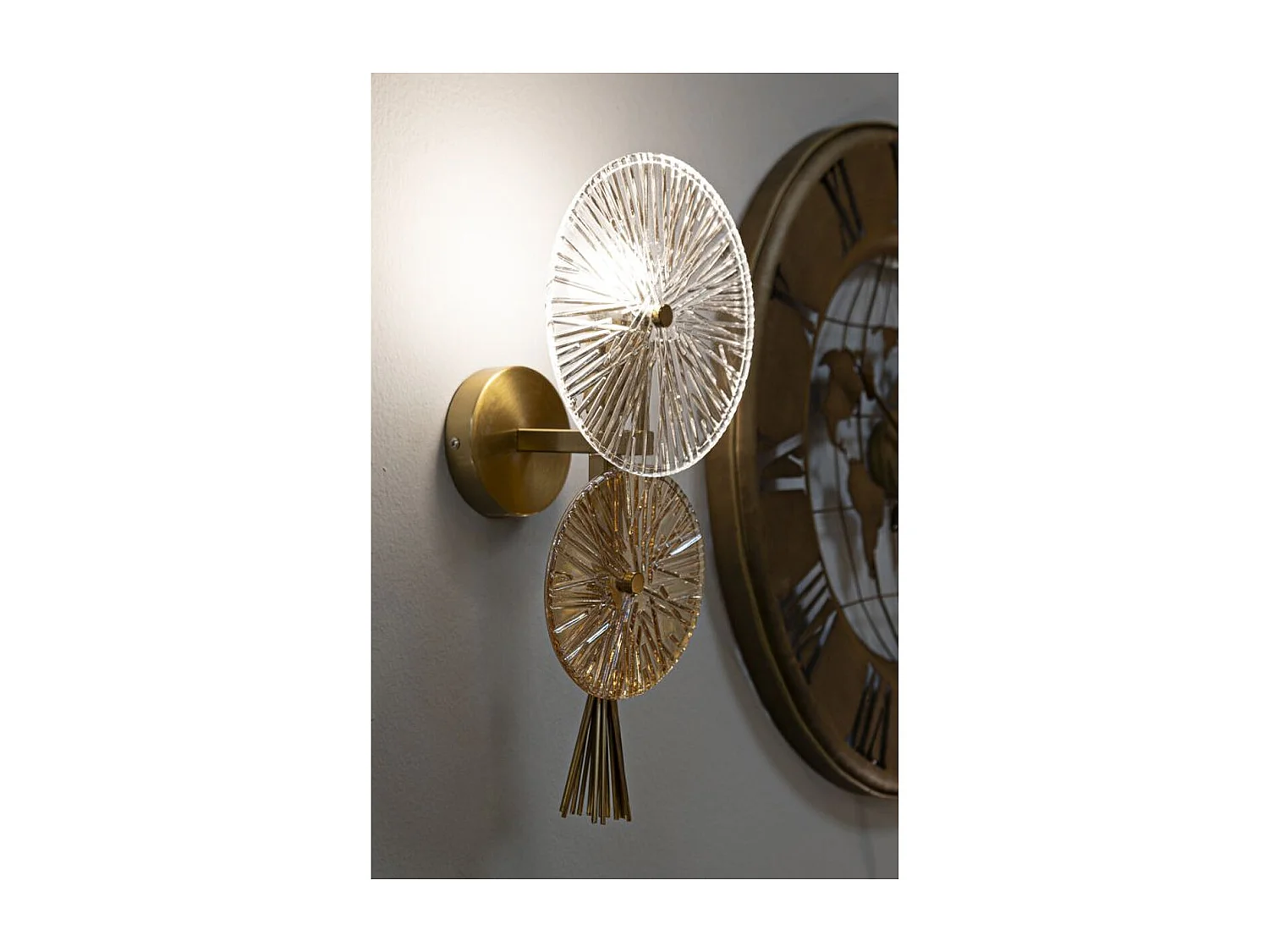 Wandlamp MF67, Goud, 20x14x41 cm, Epikasa
