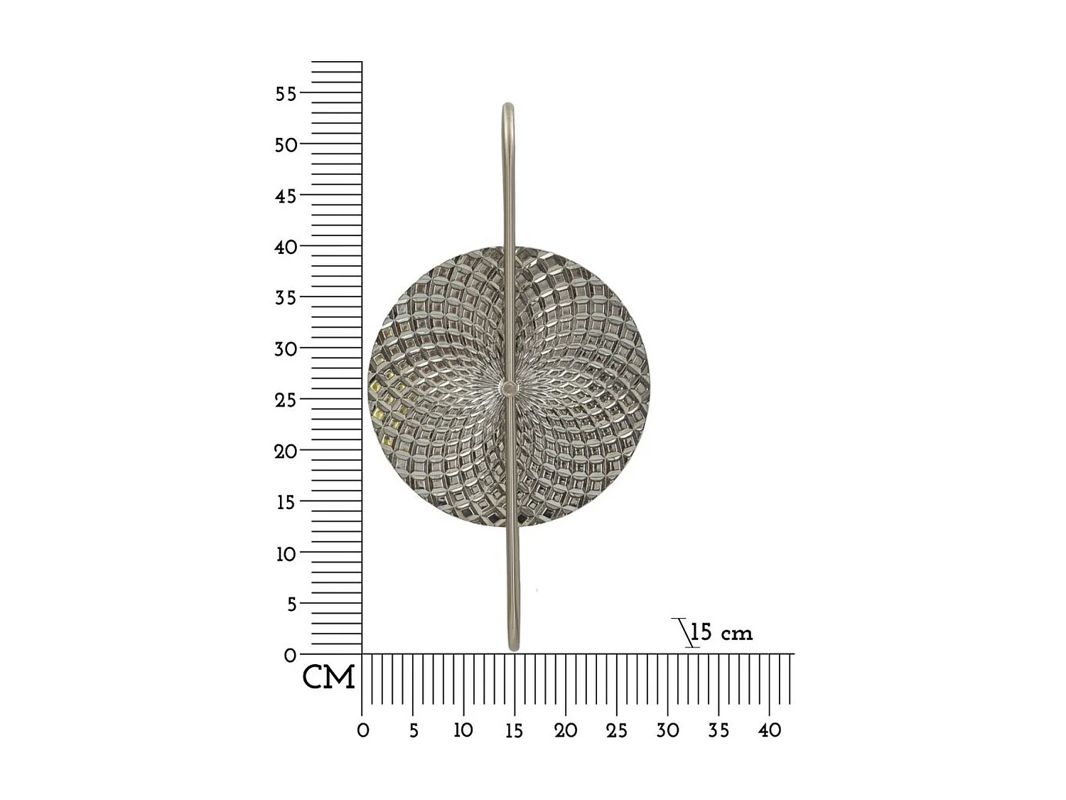 Candeeiro de Parede MF66, Prata, 28x15x54 cm, Epikasa