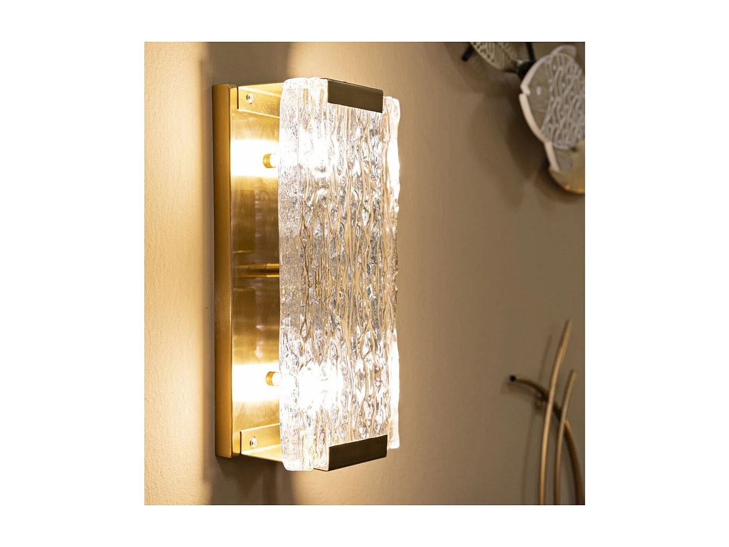 Lampa ścienna MF59, Złoto, 36x15x10 cm, Seven Design