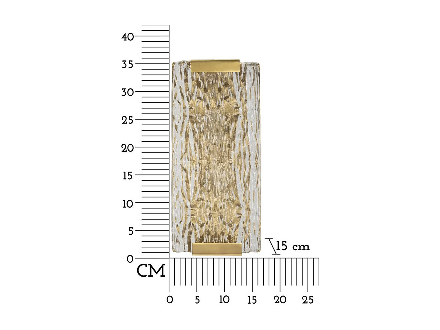 Lampa ścienna MF59, Złoto, 36x15x10 cm, Seven Design