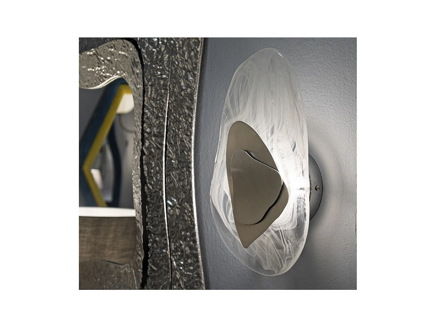 Candeeiro de Parede MF62, Prata, 21x8x32 cm, Epikasa