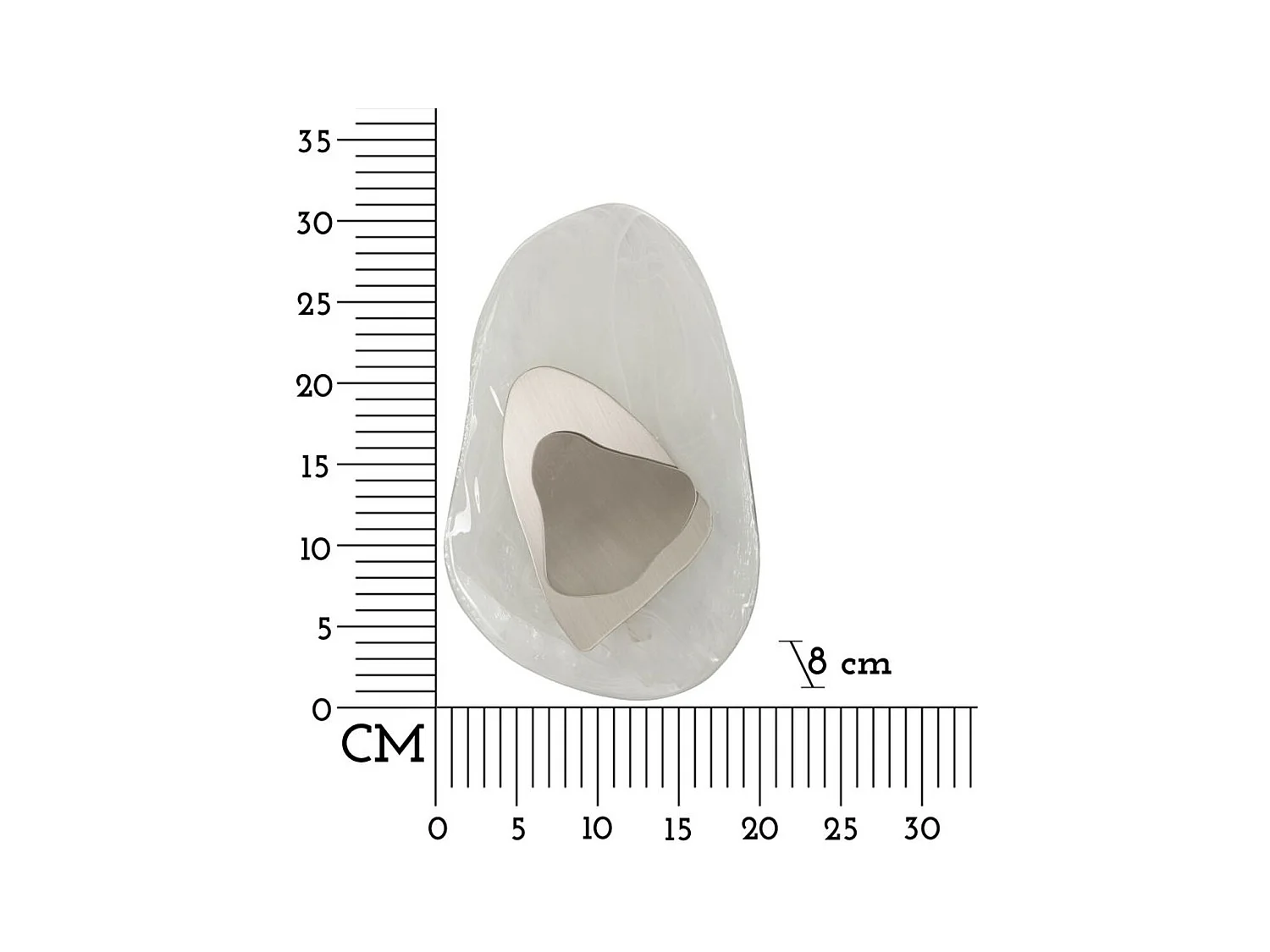 Candeeiro de Parede MF62, Prata, 21x8x32 cm, Epikasa