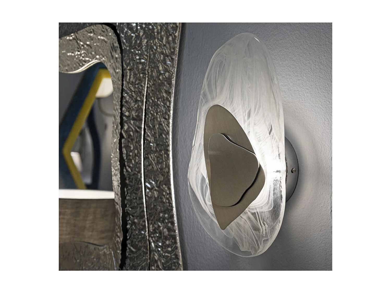 Lampa ścienna MF62, Srebrny, 21x8x32 cm, Seven Design