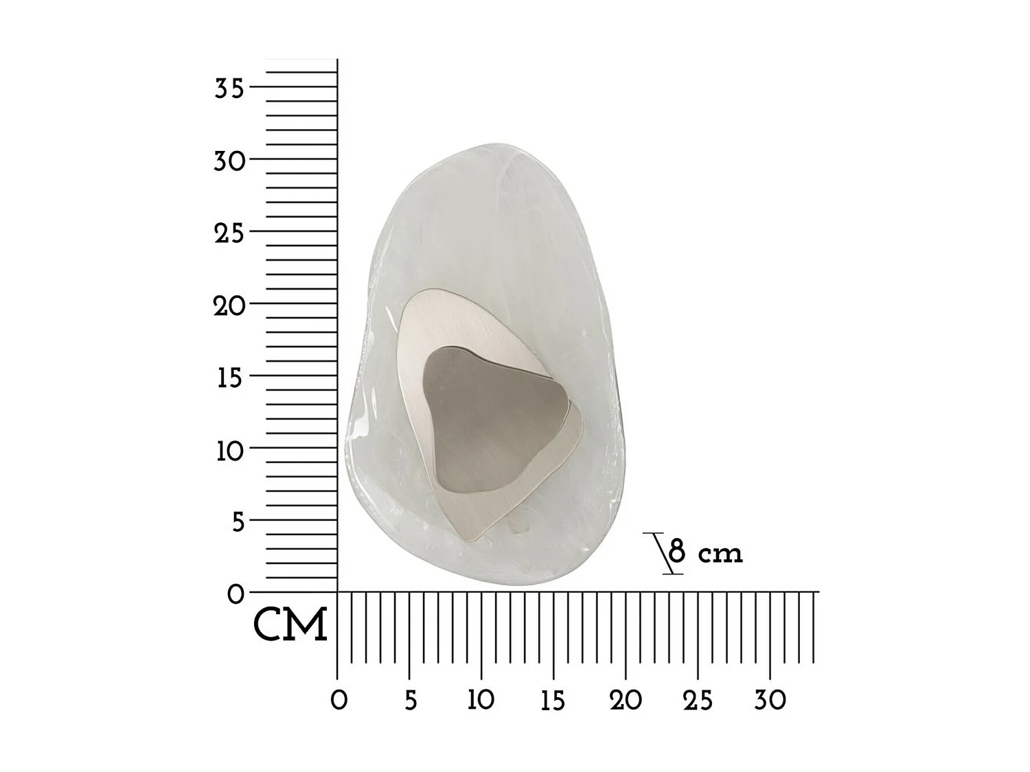 Lampa ścienna MF62, Srebrny, 21x8x32 cm, Seven Design