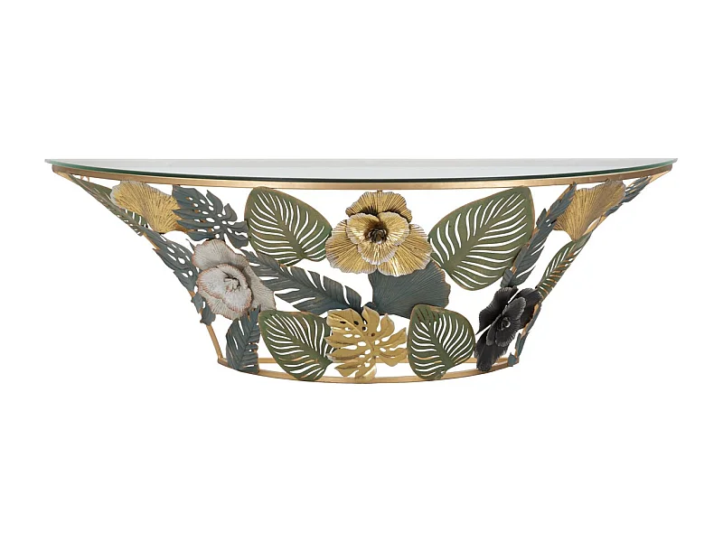 Tavolo Consolle Foglia 74, Multicolore, 120x40,5x37,2 cm, Epikasa