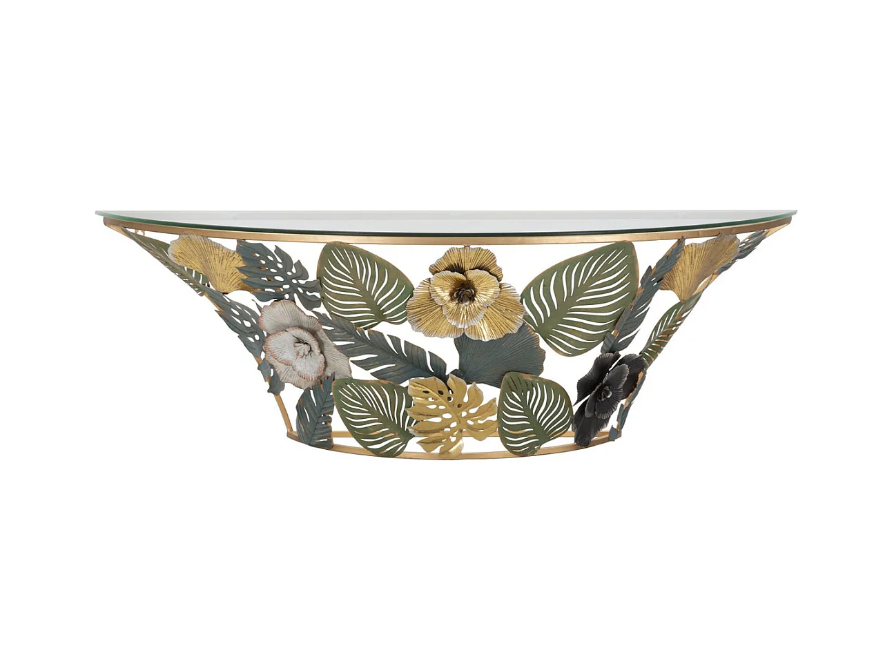 Tavolo Consolle Foglia 74, Multicolore, 120x40,5x37,2 cm, Seven Design