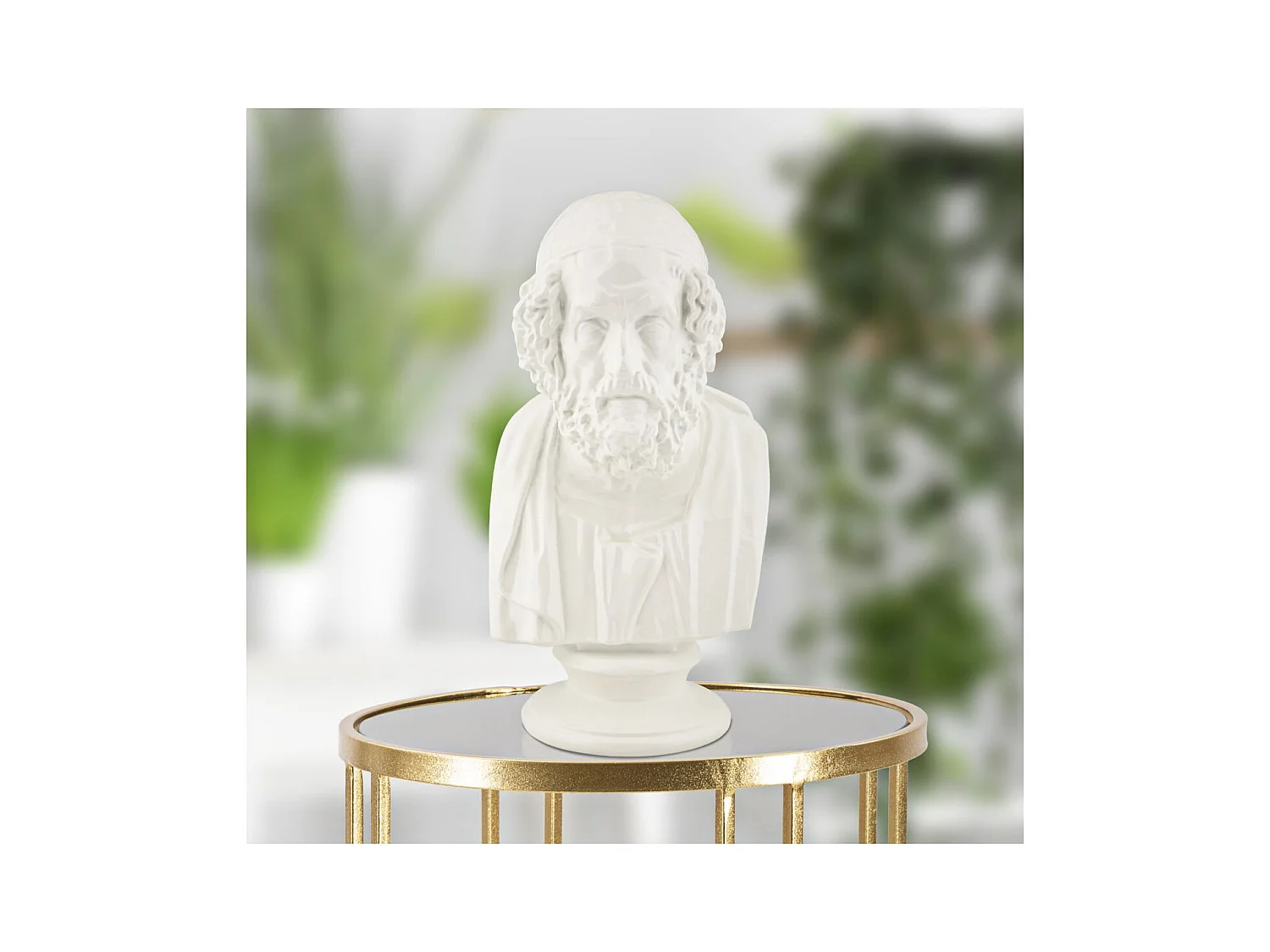 Escultura Grécia 5, Branco, 12,9x12,5x25 cm, Epikasa